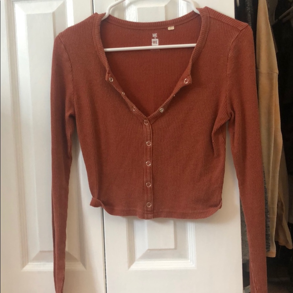 Brick red cropped top